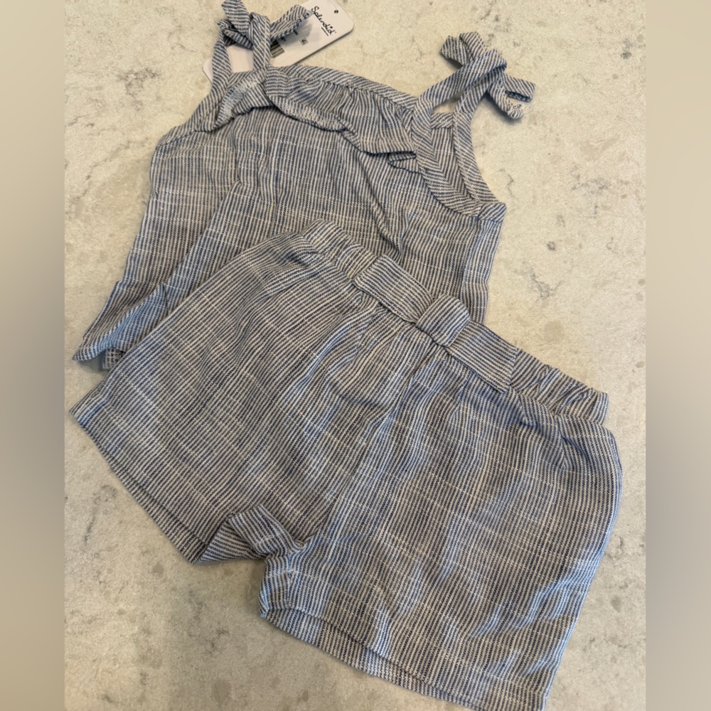 Striped Sleeveless set
